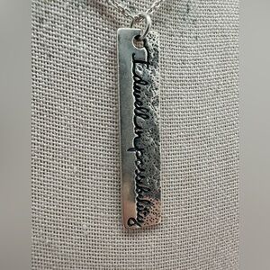 Emily Dickinson sterling silver “ I dwell in possibility” necklace